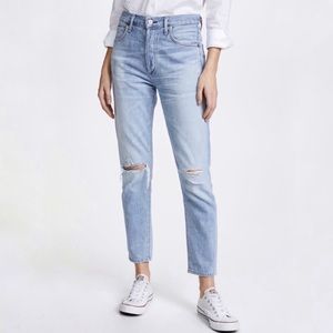 Citizens of Humanity Liya High Rise Classic Fit Light Wash Crop Jeans, 31